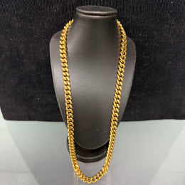 Vintage "Monet" Heavy Gold Plated Curb Link Neck Chain
