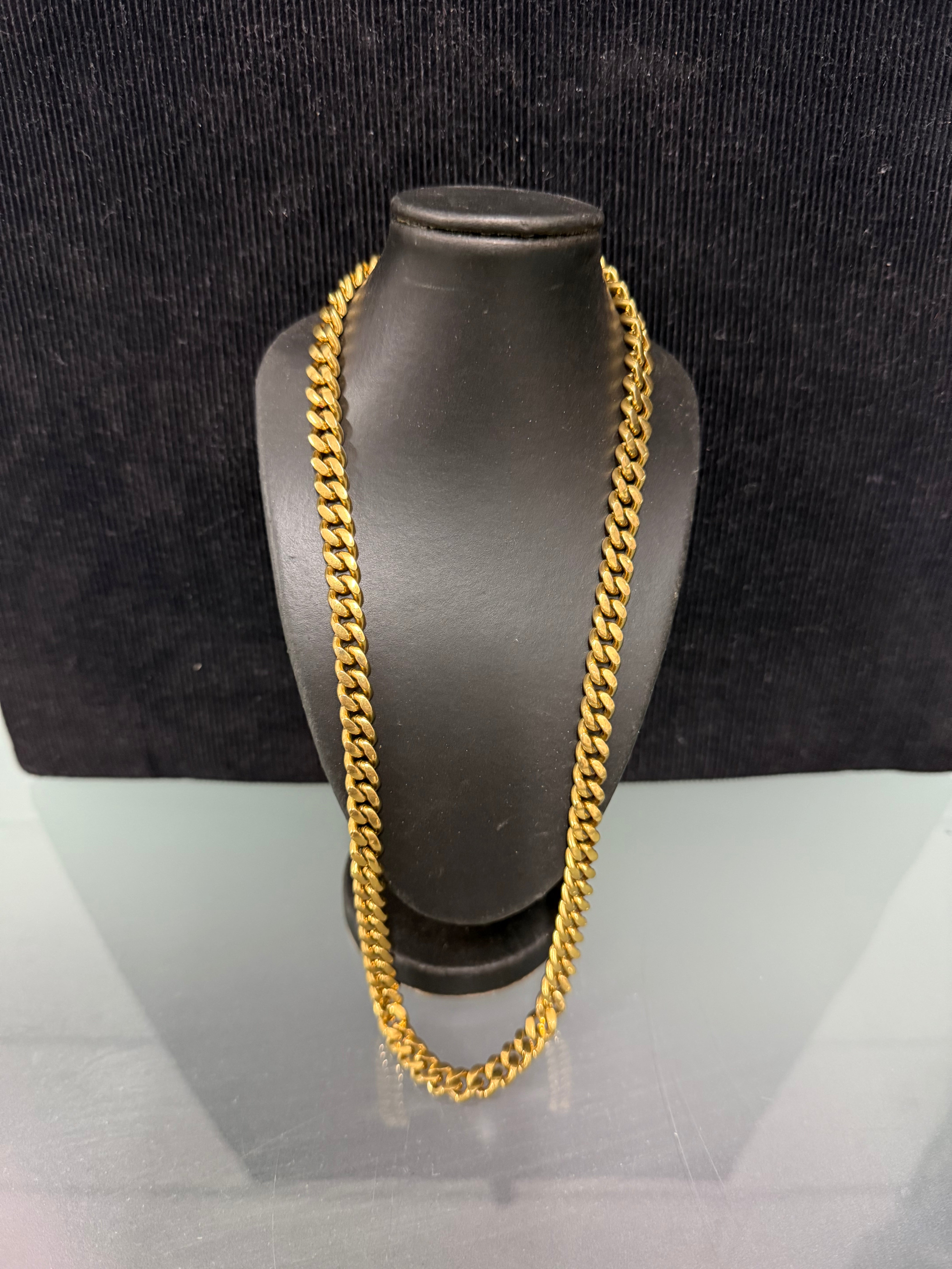 Vintage "Monet" Heavy Gold Plated Curb Link Neck Chain