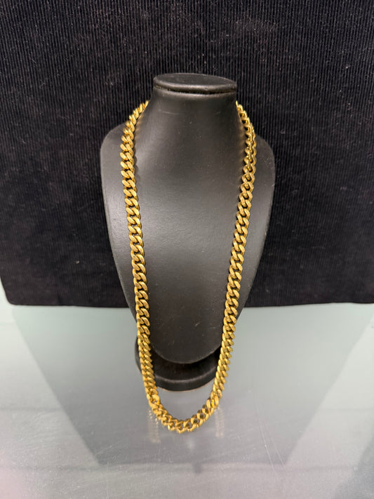 Vintage "Monet" Heavy Gold Plated Curb Link Neck Chain