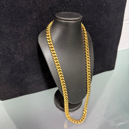 Vintage "Monet" Heavy Gold Plated Curb Link Neck Chain