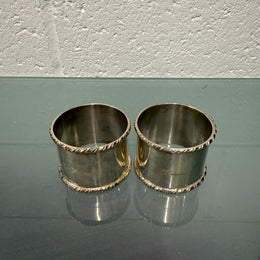 Vintage Pair Silver (800) Serviette Rings