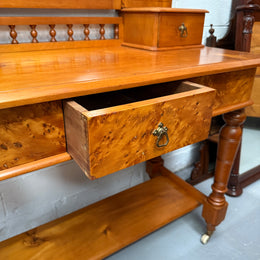 Antique Victorian Huon Pine Bedroom Suite Includes Dressing Table, Wardrobe & Chest of Drawers