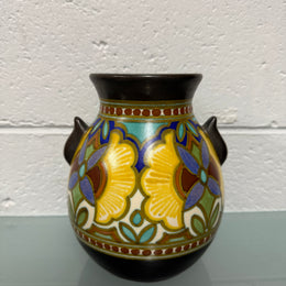 Hand Painted Gouda Vase Signed "Madeleine"