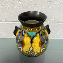Hand Painted Gouda Vase Signed "Madeleine"