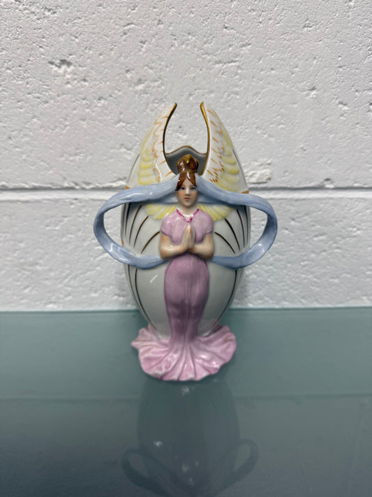 Art Nouveau Dresden PMP Style Vase Handpainted