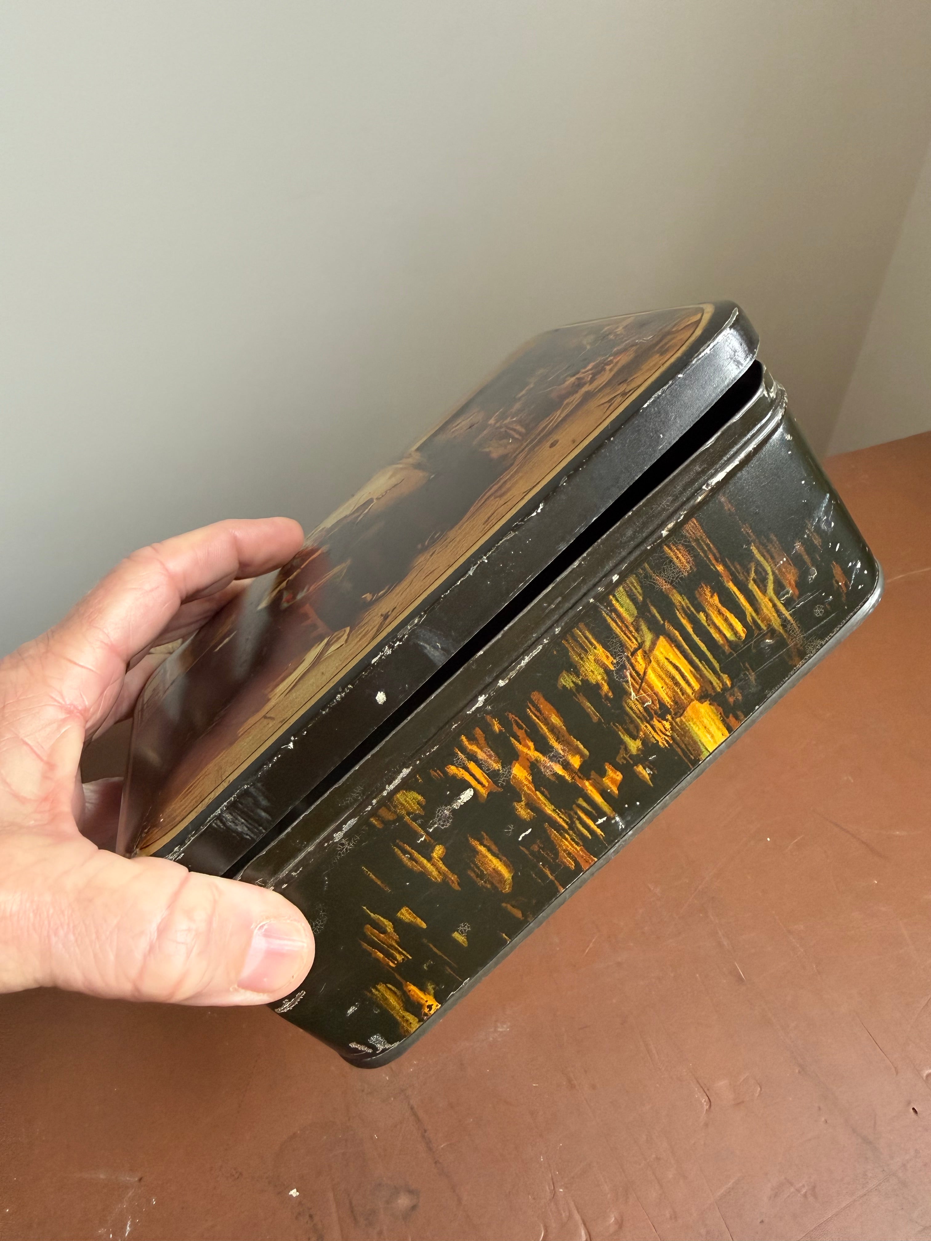 Vintage Tin "Man Playing A Violin"