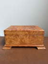 Large Vintage Deed / Jewellery Burlwood Box