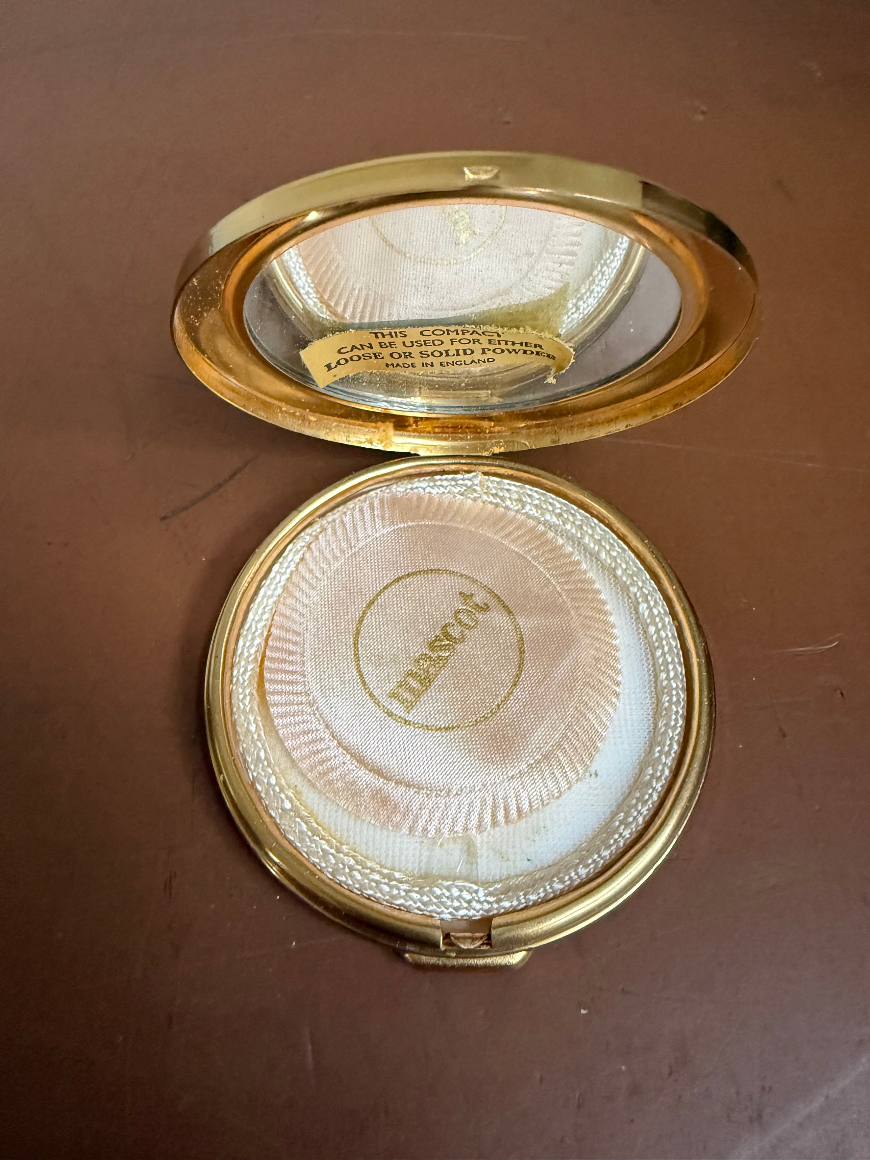 Vintage English "Mascot" Cameo Decorated Compact