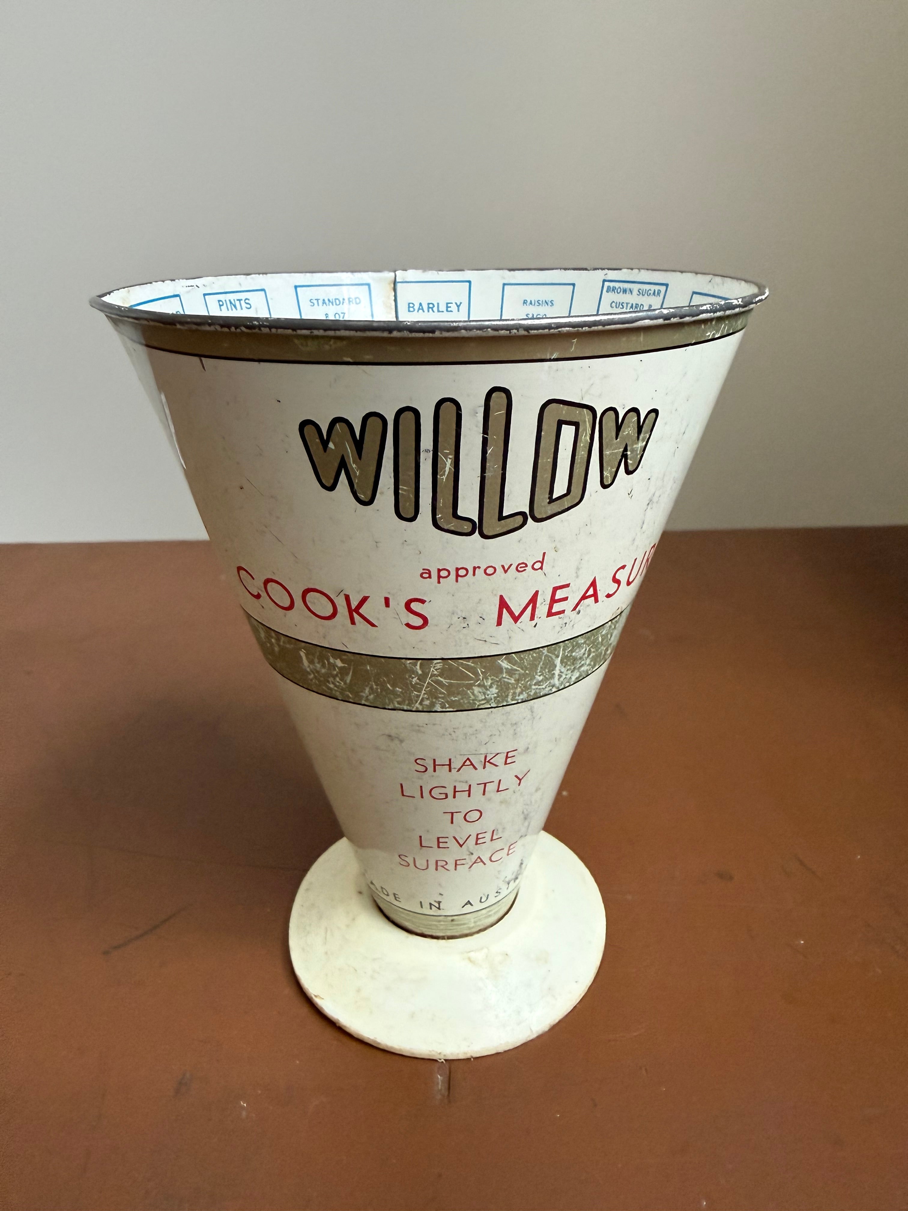 Vintage Willow Ware Cooks Measure