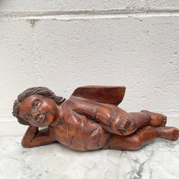 Vintage Hand Painted and Carved Angel