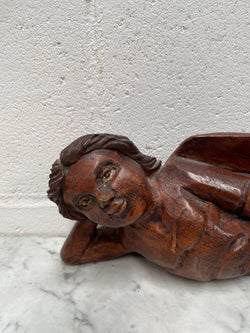 Vintage Hand Painted and Carved Angel | Antique & Vintage | Moonee Ponds Antiques | Australia Wide Delivery
