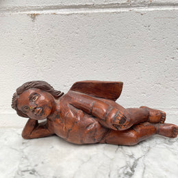 Vintage Hand Painted and Carved Angel