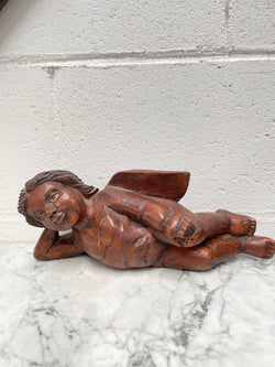Vintage Hand Painted and Carved Angel | Antique & Vintage | Moonee Ponds Antiques | Australia Wide Delivery