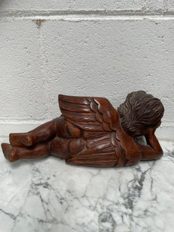 Vintage Hand Painted and Carved Angel | Antique & Vintage | Moonee Ponds Antiques | Australia Wide Delivery