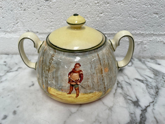 Royal Doulton "Falstaff" covered sugar bowl. In good condition.
