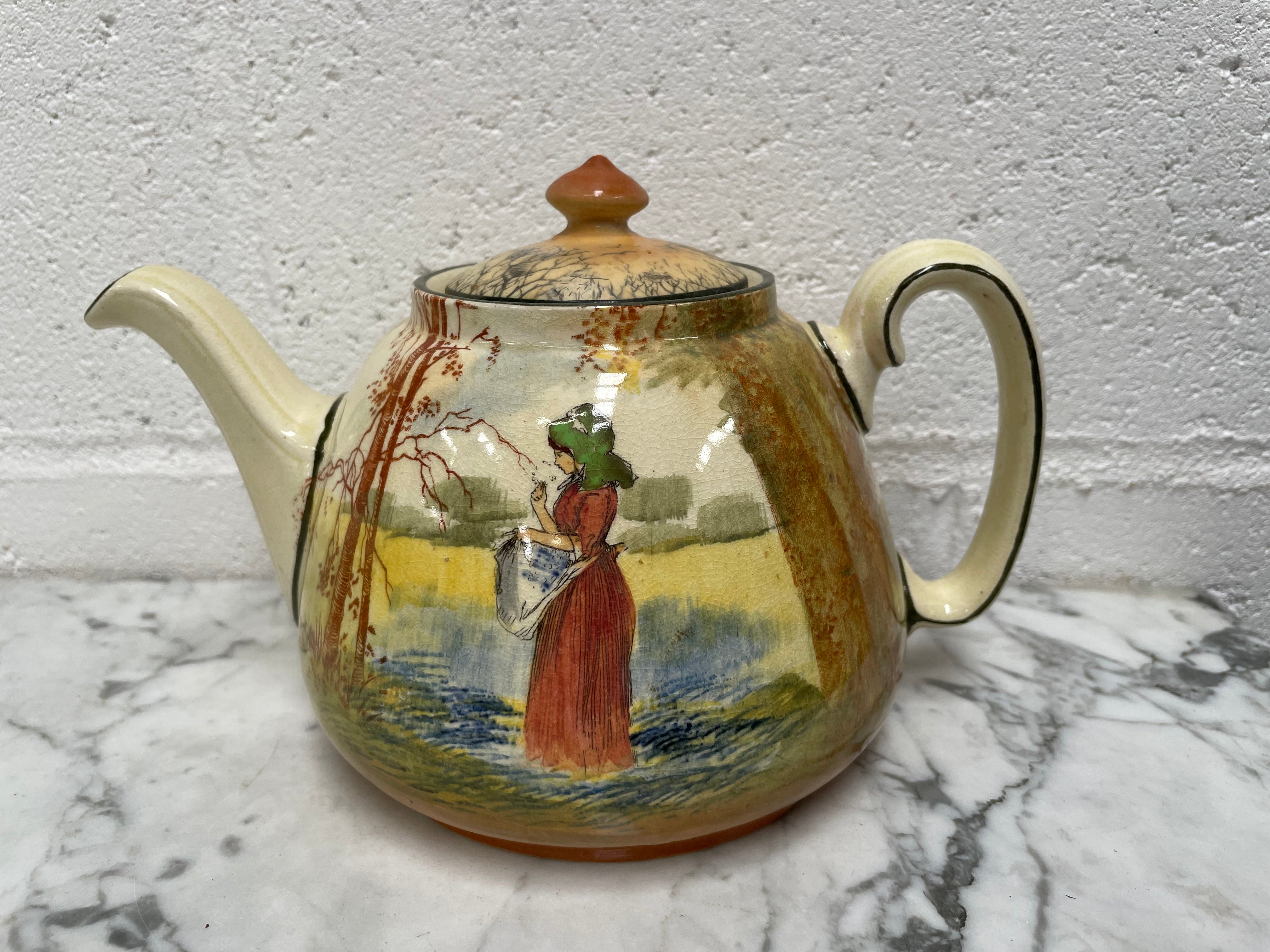 Royal Doulton Decorated Teapot | Antique & Vintage | Moonee Ponds Antiques | Australia Wide Delivery