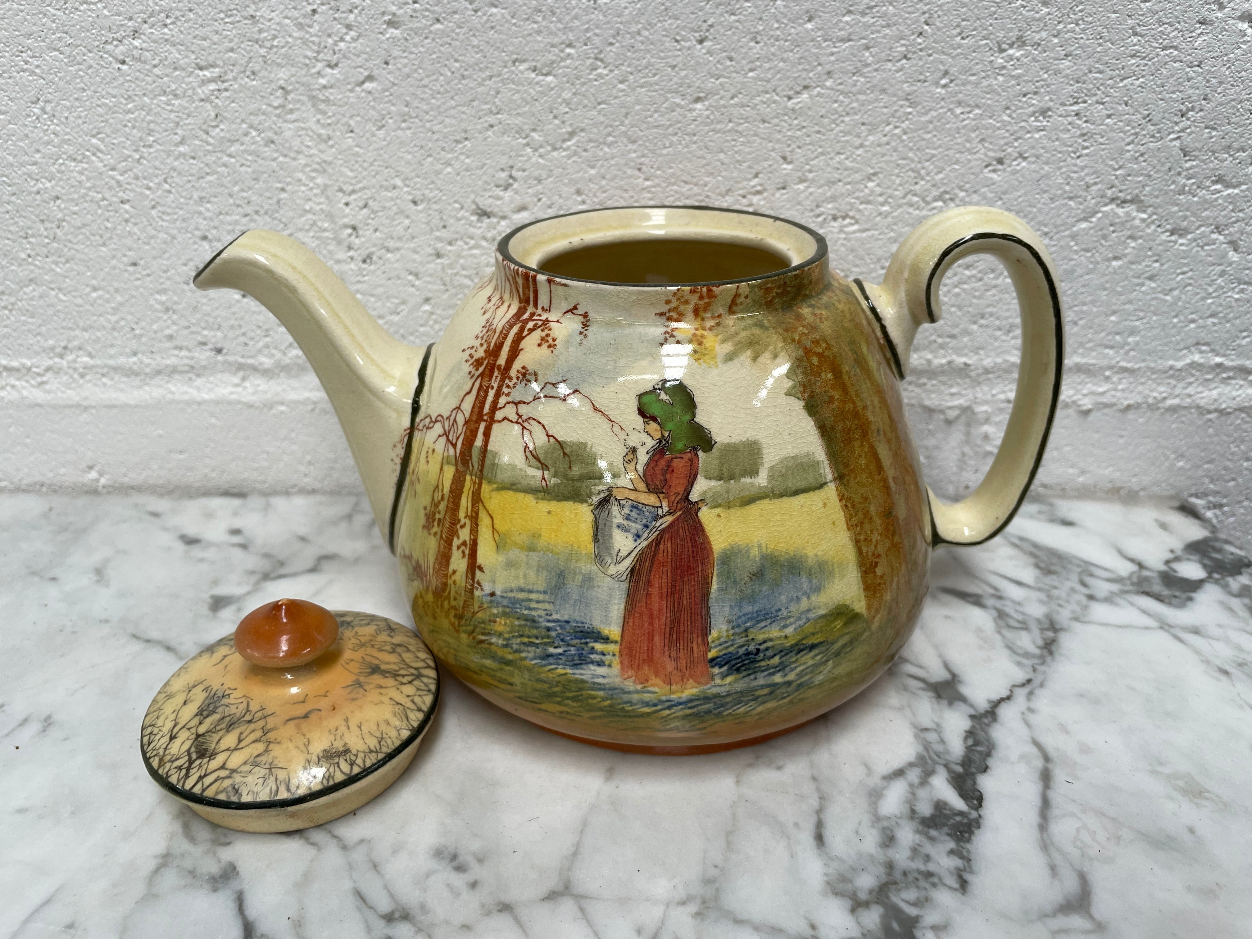 Royal Doulton Decorated Teapot | Antique & Vintage | Moonee Ponds Antiques | Australia Wide Delivery