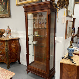 Hard to Find Pair of Antique Walnut Louis XVI Style Vitrines/Display Cabinets