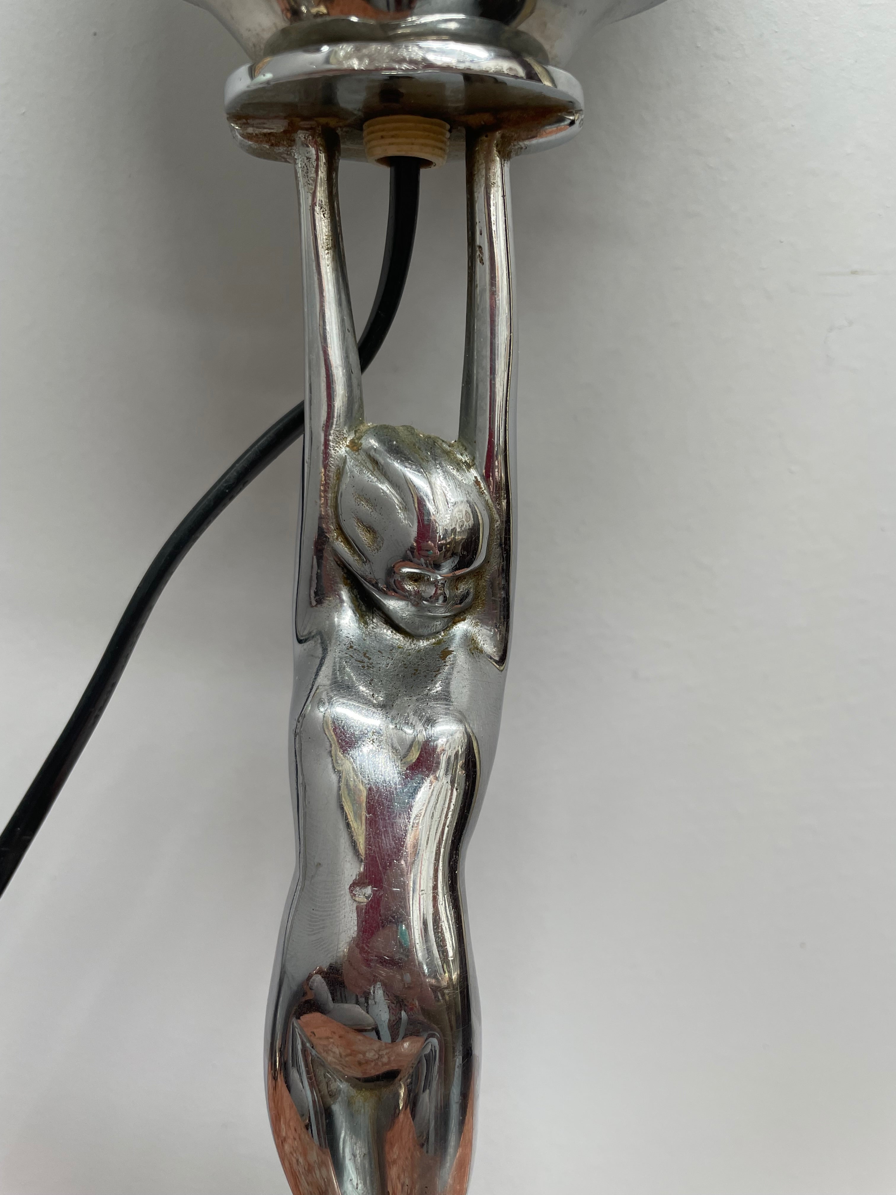 Art Deco "Diana" Chromed Lamp