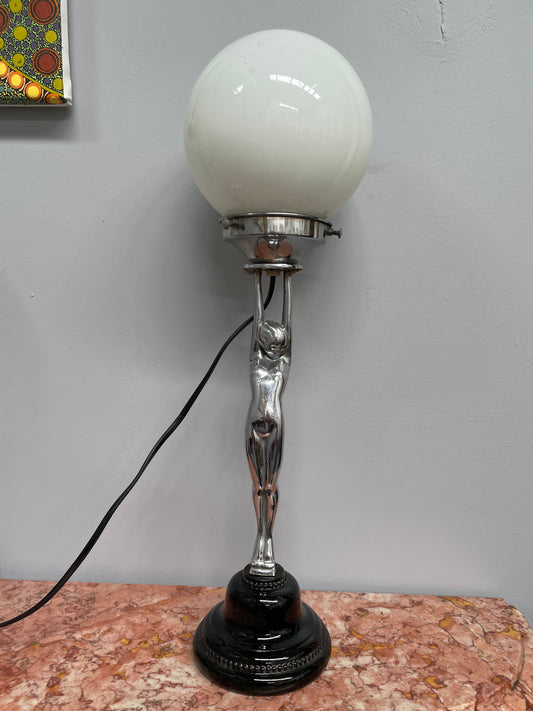 Art Deco "Diana" Chromed Lamp