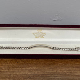 Vintage Sterling Silver Identity Bracelet