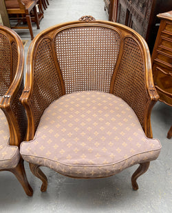Pair of French Walnut Double Caned Back Chairs | Antique & Vintage | Moonee Ponds Antiques | Australia Wide Delivery