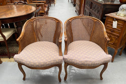 Pair of French Walnut Double Caned Back Chairs | Antique & Vintage | Moonee Ponds Antiques | Australia Wide Delivery