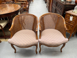 Pair of French Walnut Double Caned Back Chairs | Antique & Vintage | Moonee Ponds Antiques | Australia Wide Delivery