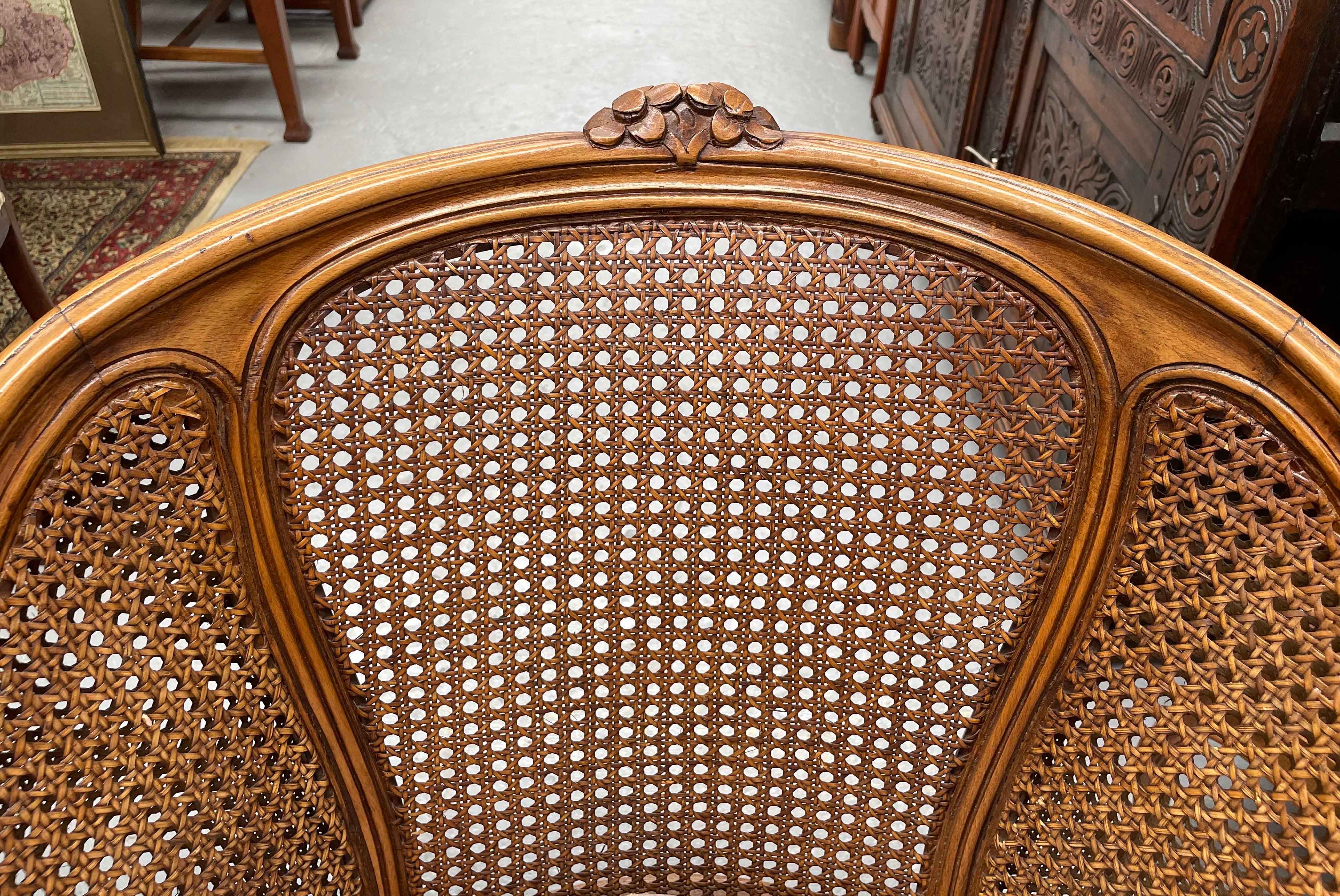 Pair of French Walnut Double Caned Back Chairs | Antique & Vintage | Moonee Ponds Antiques | Australia Wide Delivery
