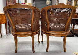 Pair of French Walnut Double Caned Back Chairs | Antique & Vintage | Moonee Ponds Antiques | Australia Wide Delivery