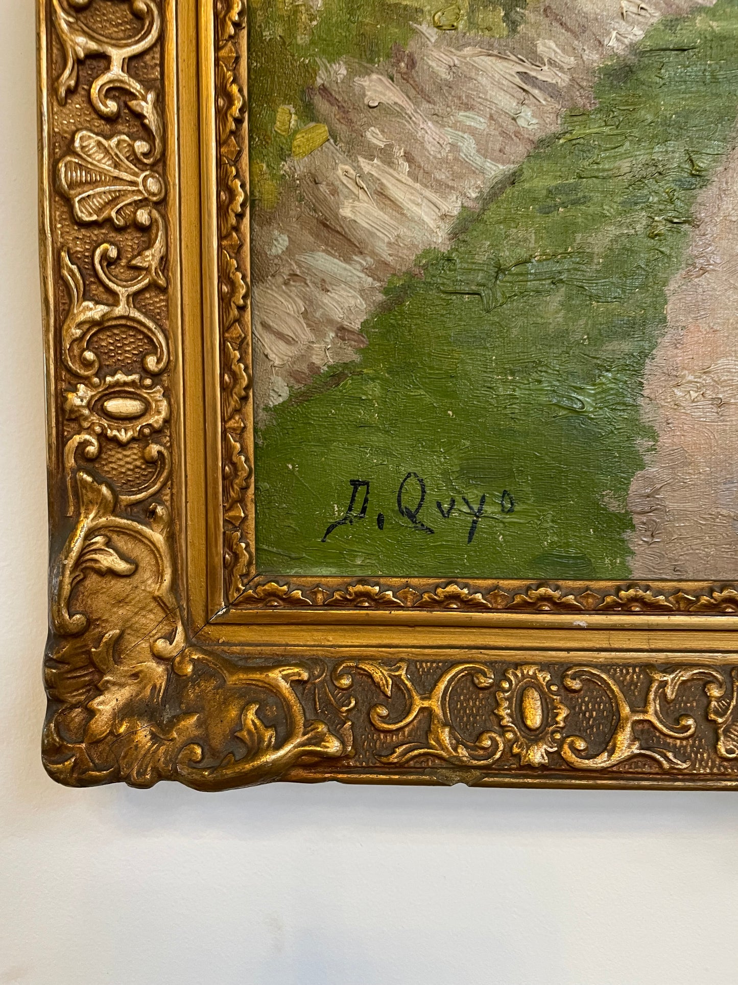 Framed Landscape Oil Sourced From France