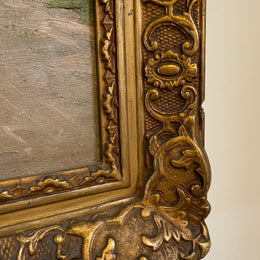 Framed Landscape Oil Sourced From France