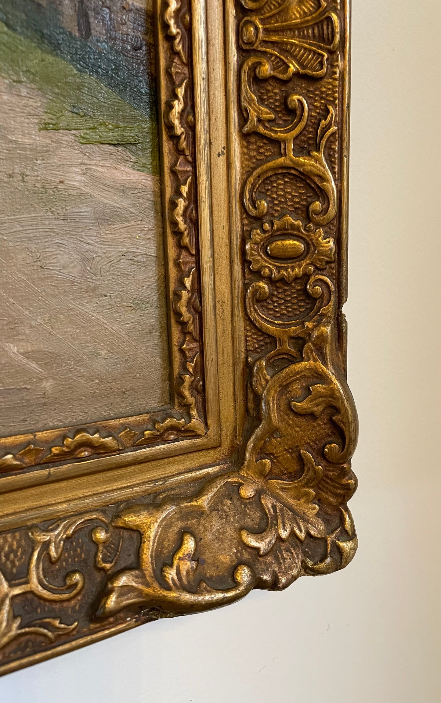 Framed Landscape Oil Sourced From France
