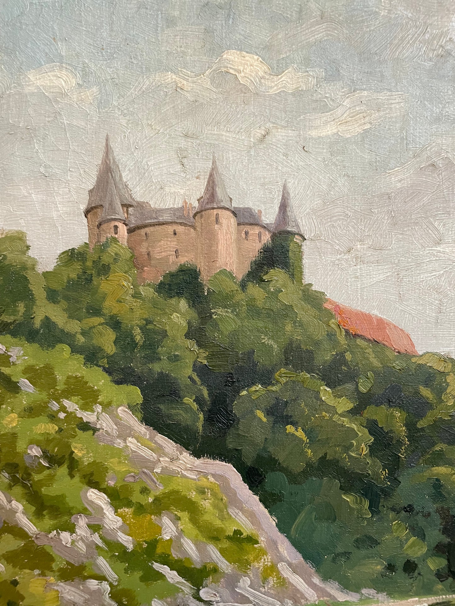 Framed Landscape Oil Sourced From France