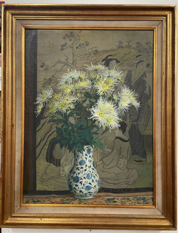 Fabulous Framed Floral Oil Painting of Chrysanthemums In a Vase | Antique & Vintage | Moonee Ponds Antiques | Australia Wide Delivery