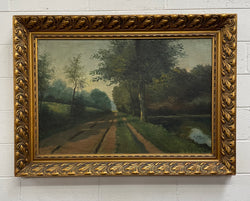 Beautiful Large French Oil Landscape Painting | Antique & Vintage | Moonee Ponds Antiques | Australia Wide Delivery