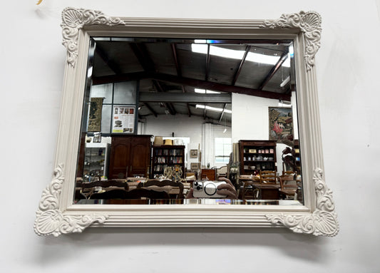 Vintage White Painted Mirror
