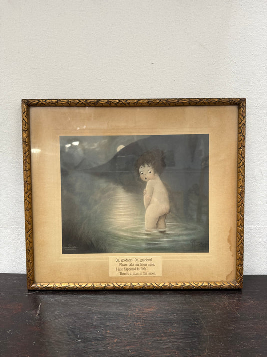 Rare Vintage Campbell's Grace Gebbie Drayton Lithographic Print Circa 1920's