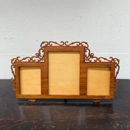 Vintage Fretwork Three Section Picture Frame