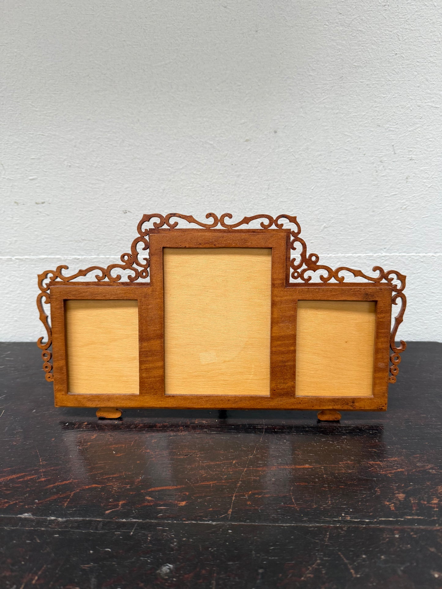 Vintage Fretwork Three Section Picture Frame