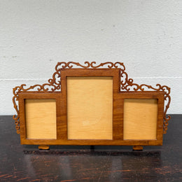 Vintage Fretwork Three Section Picture Frame