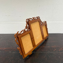 Vintage Fretwork Three Section Picture Frame