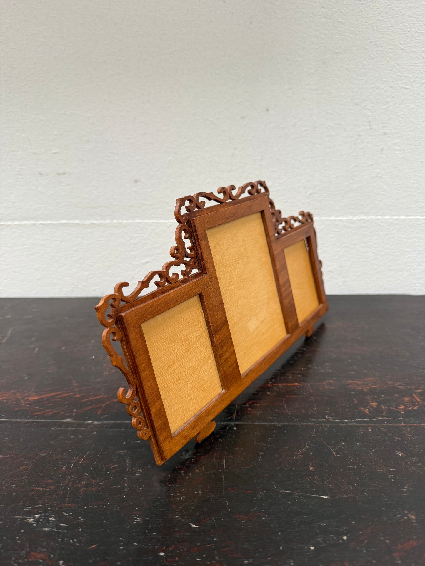 Vintage Fretwork Three Section Picture Frame