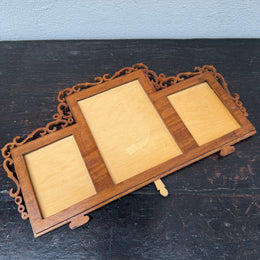 Vintage Fretwork Three Section Picture Frame
