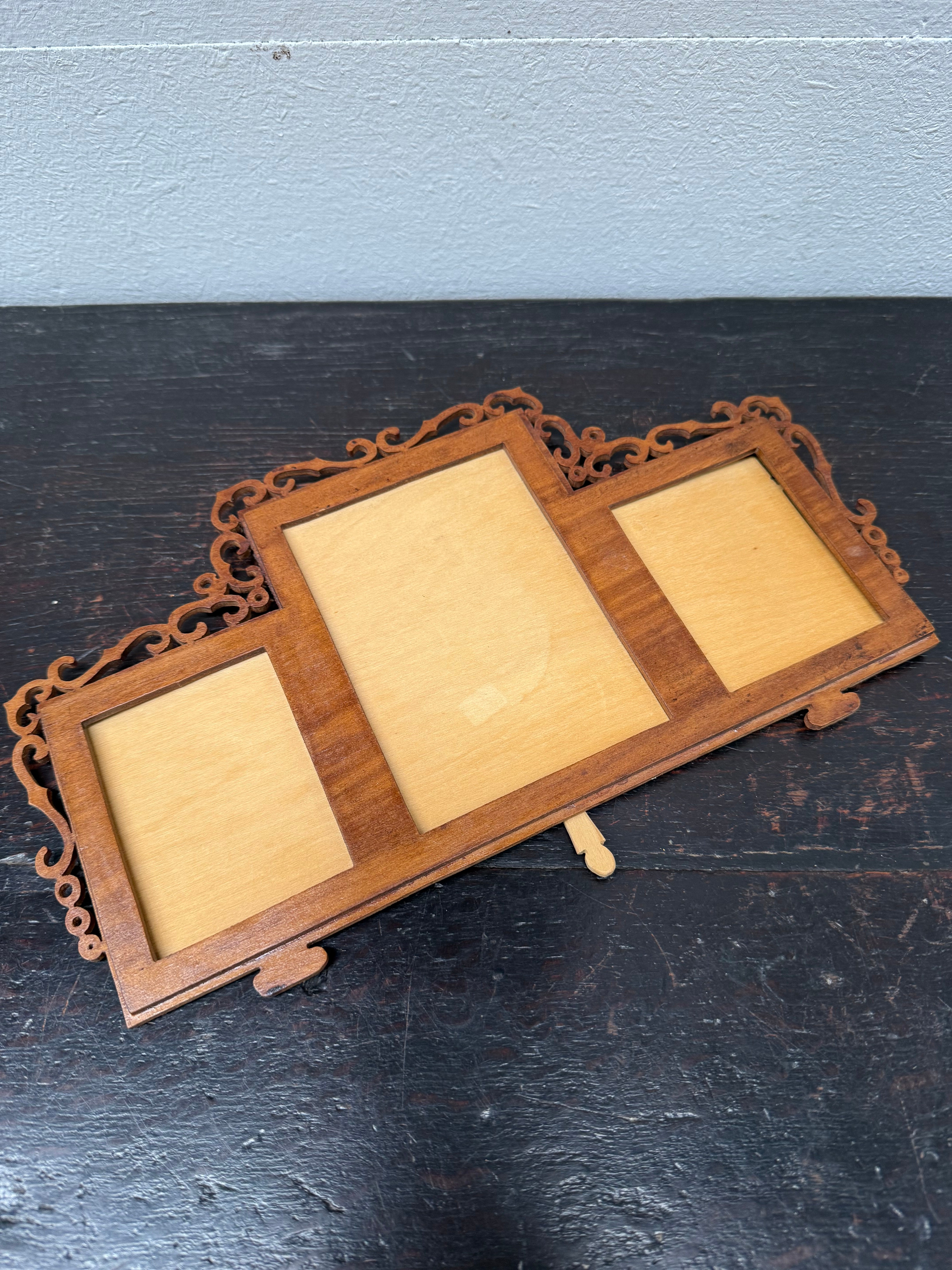 Vintage Fretwork Three Section Picture Frame | Antique & Vintage | Moonee Ponds Antiques | Australia Wide