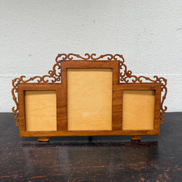 Vintage Fretwork Three Section Picture Frame
