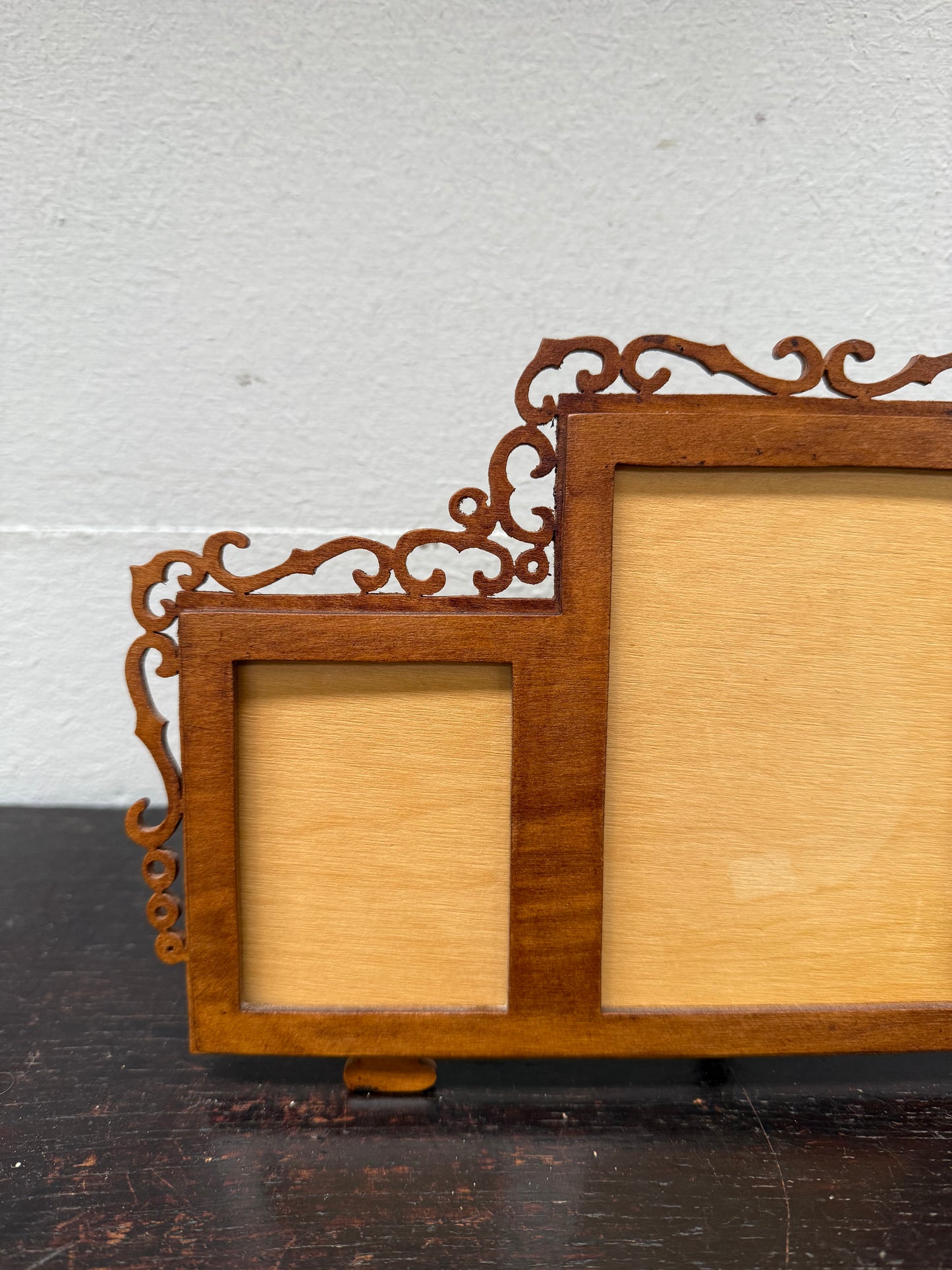 Vintage Fretwork Three Section Picture Frame