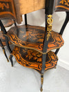 Pair of Late 19th Century Ebonised & Marquetry Three Tier Etageres | Antique & Vintage | Moonee Ponds Antiques | Australia Wide Delivery