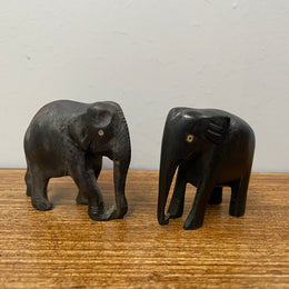 Pair of Ebony Elephants