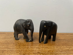 Pair of Ebony Elephants | Antique & Vintage | Moonee Ponds Antiques | Australia Wide Delivery